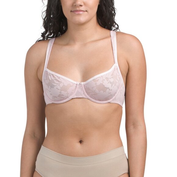 B. TEMPT'D BY WACOAL Blush Pink Shadow Scene Underwire Bra - Picture 1 of 2